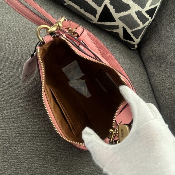 NWT COACH CM858 Disney X Coach Teri Shoulder Bag w Ice Skate Motif Blush Multi - Picture 7 of 7